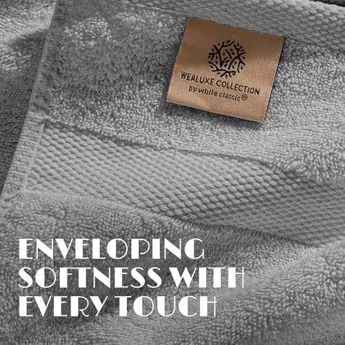 Wealuxe Light Gray Hand Towels 16x27 - Image 3