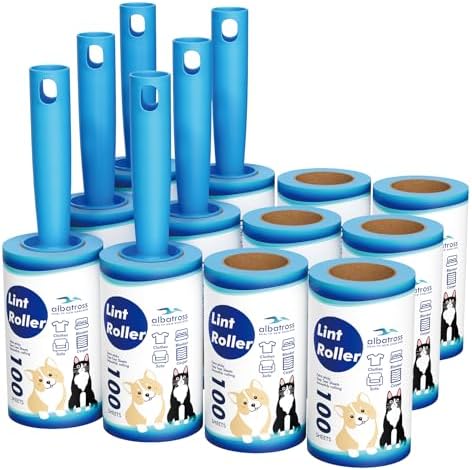 Lint Rollers for Pet Hair Extra Sticky, 1200 Sheets Mega Value Set Lint Rollers by AlbatrossHealthNewEngland