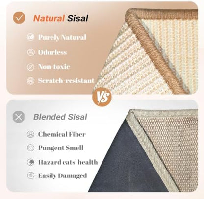 CHEERHOME PETS Sisal Cat Scratcher Ramp Adjustable L Shape Scratching Post - Image 6
