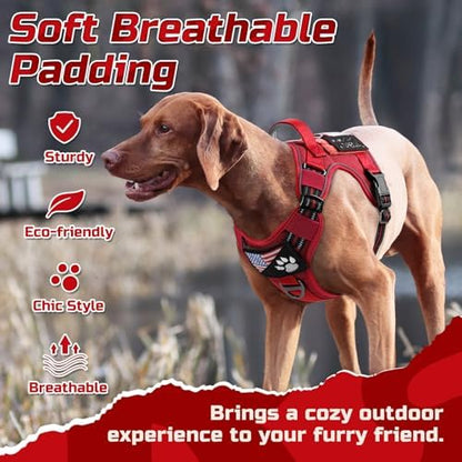 rabbitgoo Tactical Dog Harness for Medium, No Pull Military Service Vest - Image 6