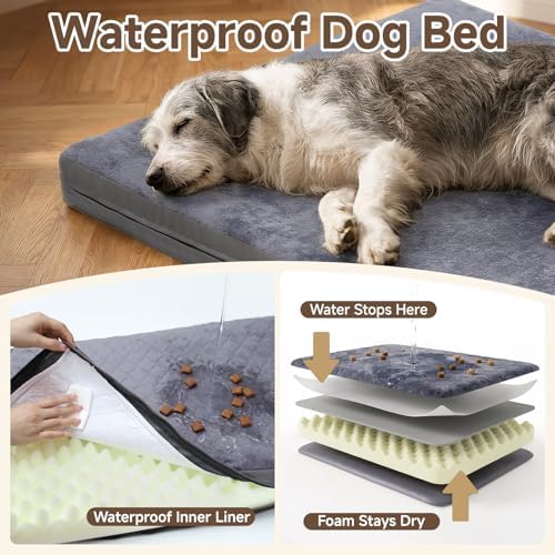 Waterproof Dog Crate Bed Pad, Washable Reversible Outdoor Wipeable Dog Bed - Image 2