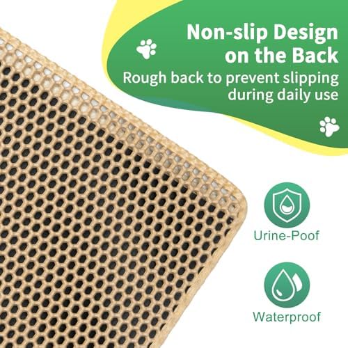 GRELY Cat Litter Mat, 2 Layer Litter Trapping Mat - Image 3
