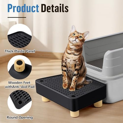 Extra Large Cat Litter Box Step Ramp, Cat's Litter Catcher Mat - Image 4