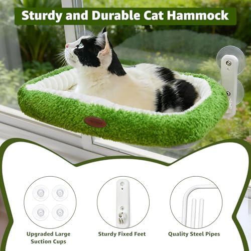 Woochpet Cat Window Perch, Foldable Cat Hammock - Image 5