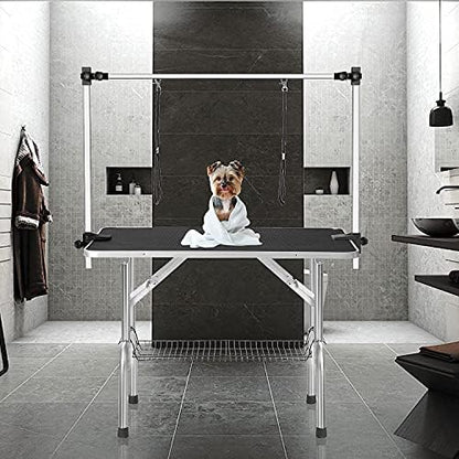 36" Pet Dog Grooming Table, Foldable Stainless Steel Frame Pet Drying Grooming - Image 5