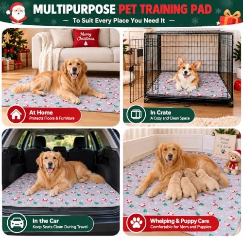 Aitmexcn Washable Pee Pads for Dogs, 2 Pack Christmas Pads - Image 5