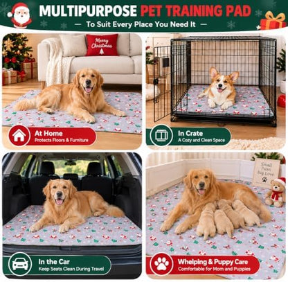 Aitmexcn Washable Pee Pads for Dogs, 2 Pack Christmas Pads - Image 5