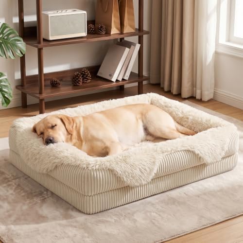 GASUR Orthopedic Dog Bed for Large Sized Dog, Plush Washable Dog Couch Beds by GASUR