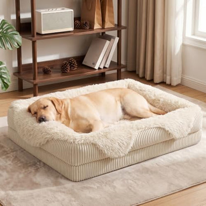 GASUR Orthopedic Dog Bed for Large Sized Dog, Plush Washable Dog Couch Beds by GASUR