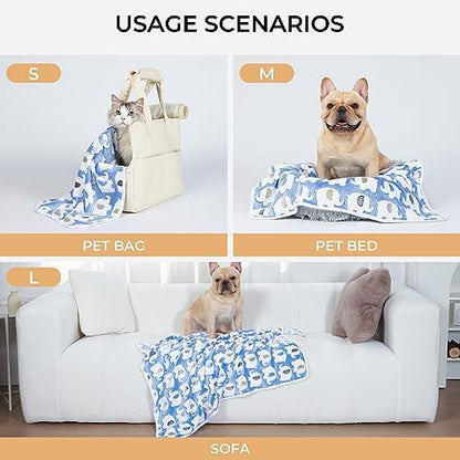 1 Pack 3 Blankets Super Soft Fluffy Premium Cute Elephant Pattern Pet Blanket - Image 2