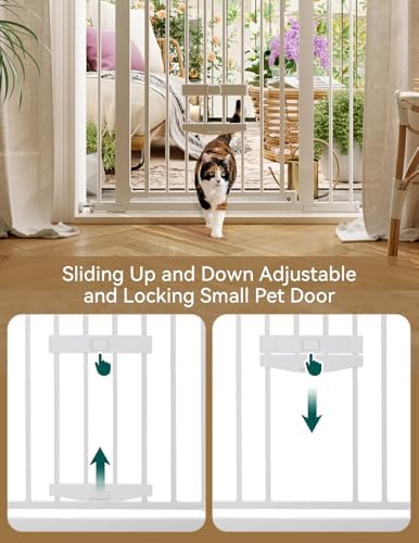Babelio 36" Tall Pet Gate with Cat Door, CatPrivilege II - Image 4