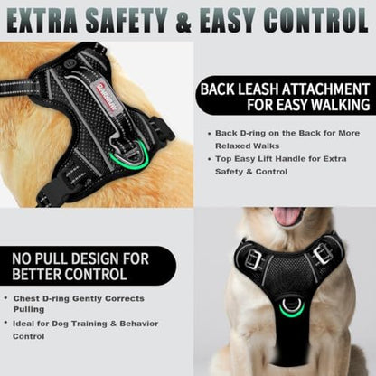 BARKBAY No Pull Dog Harness Large Reflective Dog Harness - Image 3