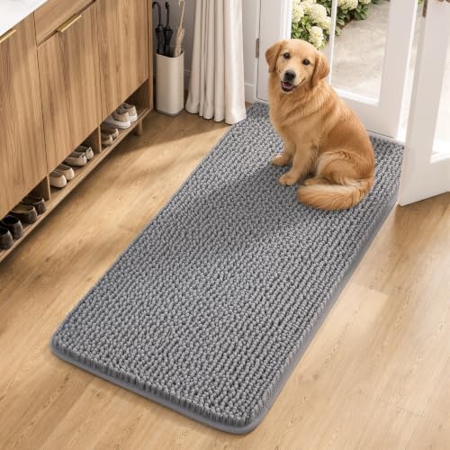Ophanie Dark Grey Door Mat Runner 44x24, Muddy Mats by Ophanie