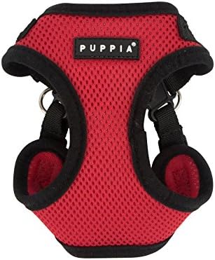 Puppia PARA-HC1533-RD-M Red Soft Harness C Pet-Vest-Harnesses by PUPPIA