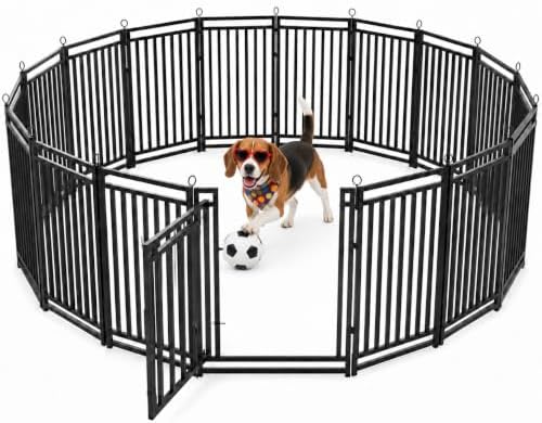 Thickened Outdoor Dog Fence, 16 Panels by Petorldog