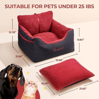 BurgeonNest Dog Car Seat for Small Dogs & Cats Under 25 lbs - Image 2