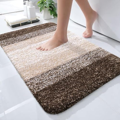 OLANLY Small Bathroom Rugs 24x16, Extra Soft Absorbent Microfiber Bath Rugs by OLANLY
