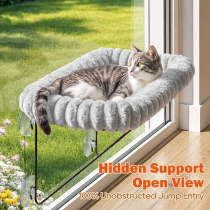 Zakkart SnugCloud Cat Window Perch, 100% Metal Supported from Below - Image 3