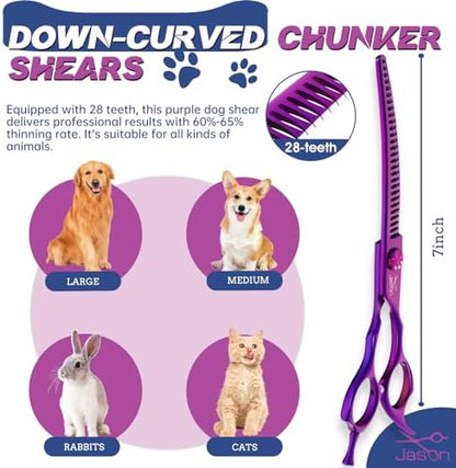 JASON Curved Dog Chunker Scissors - Image 3