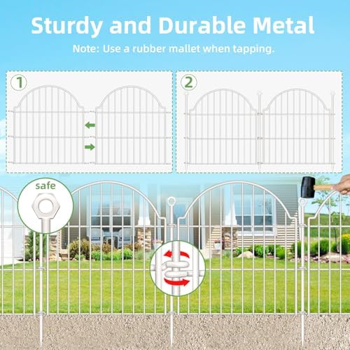 10 Panels No Dig Decorative Garden Fence - Image 6