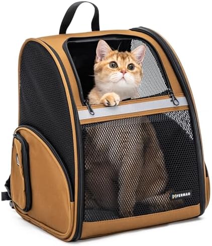 Cat Backpack Carrier for Small Dogs and Medium cat Puppy Kitten Bunny Pet by FERMAO