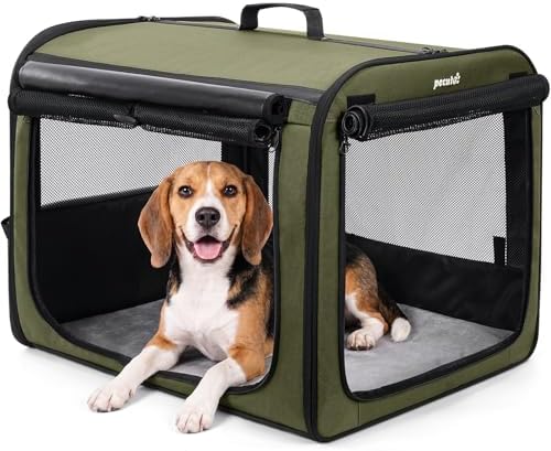 Dog Car Carrier Light Weight 27×20.5×20.5in, Foldable Dog Carrier by pecute