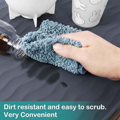 URMONA Waterproof Silicone Under Sink Mat, 19 x 12 in, Flexible Shelf Liner - Image 4