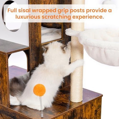 Heybly Cat Tree with Litter Box Enclosure - Image 6
