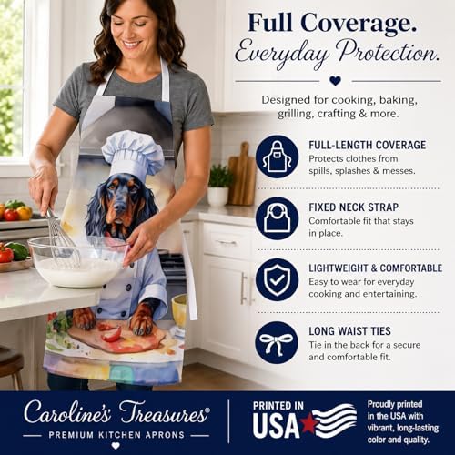 Caroline's Treasures Gordon Setter The Chef Apron Cooking Kitchen Server Baking - Image 4