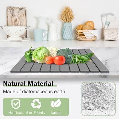 Stone Dish Drying Mat for Kitchen Counter, Versatile Stone Drying Mats for Cups - Image 3