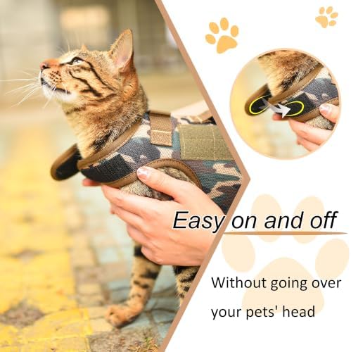Cat Harness and Leash Set Escape Proof, Jungle Camo - Image 3