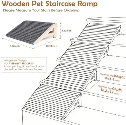 Fixed Wooden Dog Stairs - Image 6