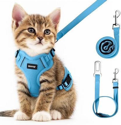 Cat Harness and Leash Set for Walking Escape Proof, Improved Four Place by Unknown
