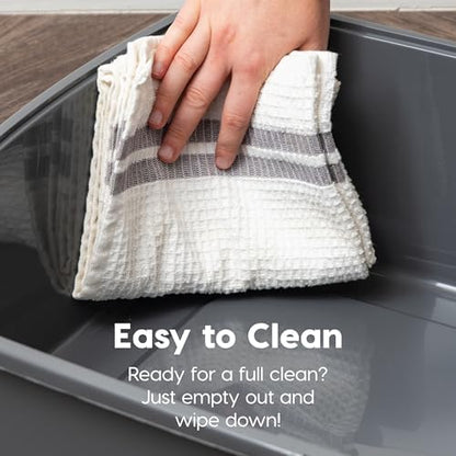IRIS USA XX-Large High Sided Cat Litter Box, Scatter Shield - Image 6