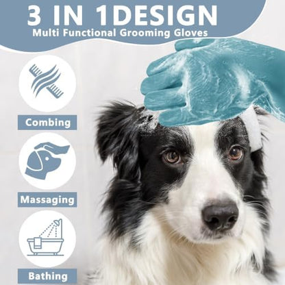 Pet Grooming Gloves—Dog Washing Gloves - Image 3