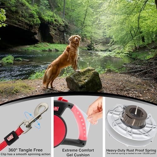WIGZI Gel Handle Reflective Tape Retractable Leash - Image 4