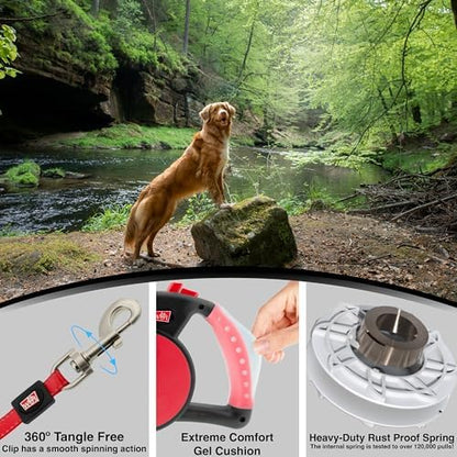 WIGZI Gel Handle Reflective Tape Retractable Leash - Image 4