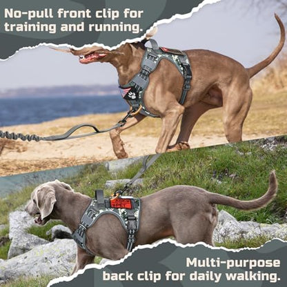 rabbitgoo Tactical Dog Harness for Small, No Pull Military Service Vest - Image 6