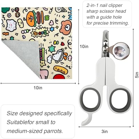 Bird Nail Clippers, Parrot Grooming wrap, 2in1 - Image 5