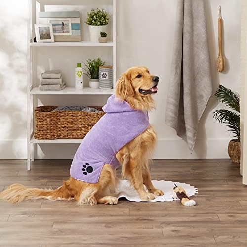 Bone Dry Pet Robe Collection, Embroidered Absorbent Microfiber Bath Robe - Image 5