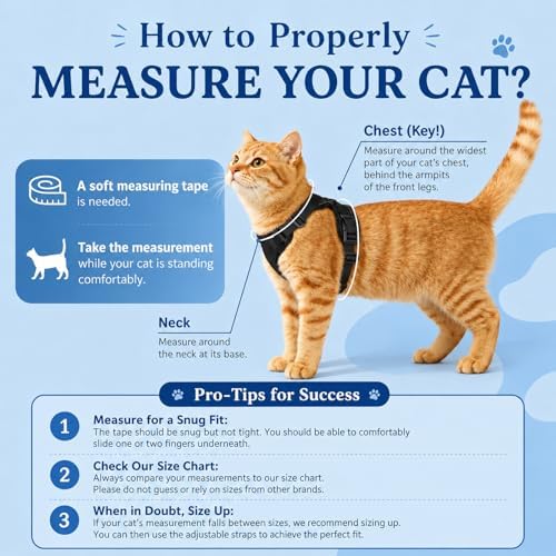 Cat Harness and Leash Set, Adjustable Cat Vest Harnesses - Image 2