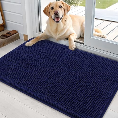 OLANLY Dog Door Mat for Muddy Paws 35x24, Super Absorbent Chenille Mud Mat by OLANLY