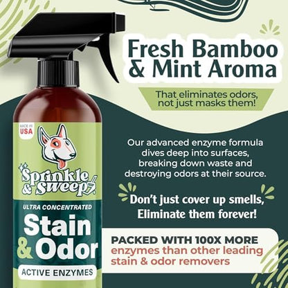 Sprinkle & Sweep: Litter Box Deodorizer Bundle: 8oz Bag, Speed Sifter, 24oz - Image 4