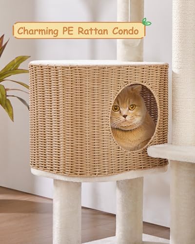 Yaheetech 36" Rattan Cat Tree - Image 6