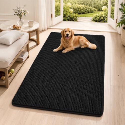 Ophanie Black Door Mat Runner 60x36, Muddy Mats by Ophanie