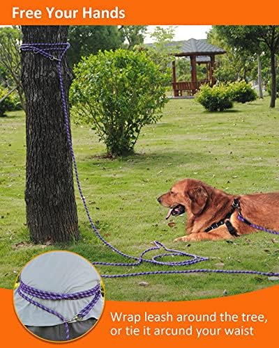 100FT Extra Long Leashes for Dog Training, Reflective Threads Check Cord Recall - Image 6