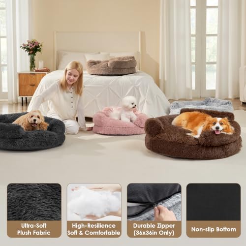 EHEYCIGA 23" Calming Donut Dog Bed - Image 5