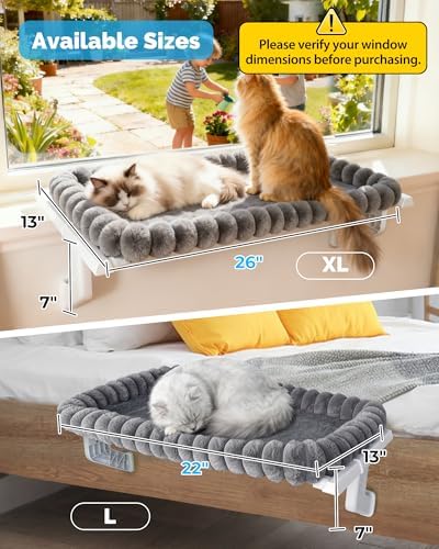 Heavy-Duty Cat Window Perch – Soft, Cozy & Warm Plush Cover - Image 6