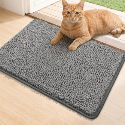 Bcoimo Super Absorbent Chenille Door Mat, Non-Slip Quick Dry Entryway Rug by Bcoimo