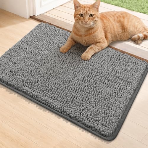 Bcoimo Super Absorbent Chenille Door Mat, Non-Slip Quick Dry Entryway Rug by Bcoimo